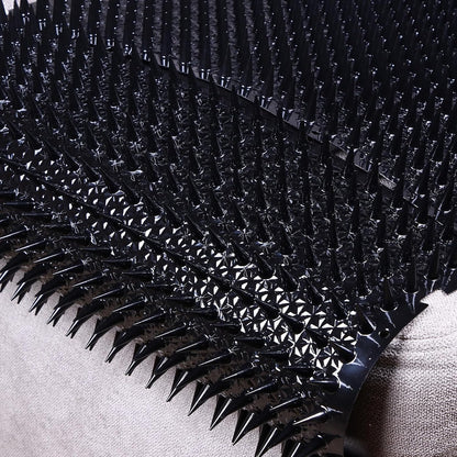 16 Pack Cat Repellent Outdoor Mat Cats Dogs Plastic Bendable Spiked Deterrent Training Repellent PET Mats with Spikes for Indoor Outdoor Supplies, 18.3 Square Feet, 16 x 13 Inch(Black)