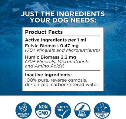Beam Minerals Complete Canine Multi-Minerals | Full-Spectrum Minerals for Dogs | Contains Humic & Fulvic Acid | 4 fl Oz
