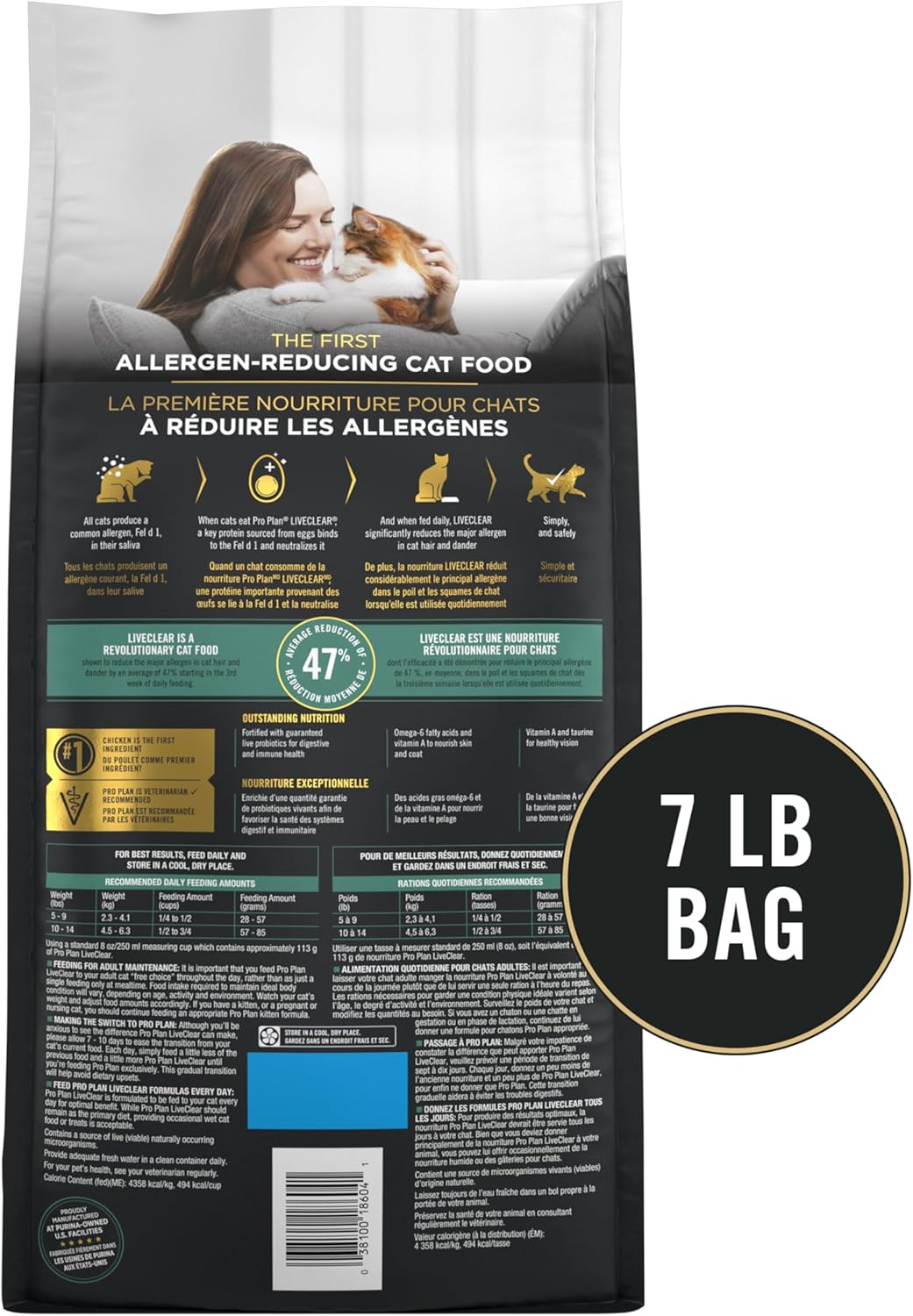 Purina Pro Plan Allergen Reducing, High Protein Cat Food, LIVECLEAR Chicken and Rice Formula