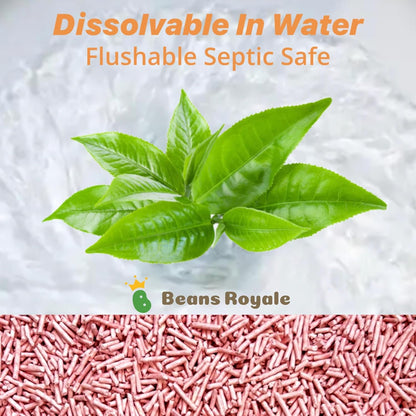 2pcs Pack (6L x 2) Tofu Cat Litter, Clumping Kitty Litter, Flushable,Pea Fiber,Dust Free, Odor Control, Low Tracking, Lightweight (Peach)