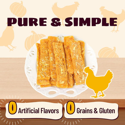23.28oz Chicken & Pumpkin Jerky Dog Treats - Grain Free, Limited Ingredient Dog Snacks - All Natural Chewy Dog Treats for Digestive Health - Training Treats for All Dog Sizes