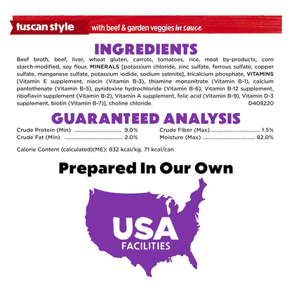 Purina Beneful Medleys Wet Dog Food Variety Pack with Tuscan, Romana, and Mediterranean Style Dog Food in Dog Gravy, 30 Pack - (Pack of 30) 3 oz. Cans