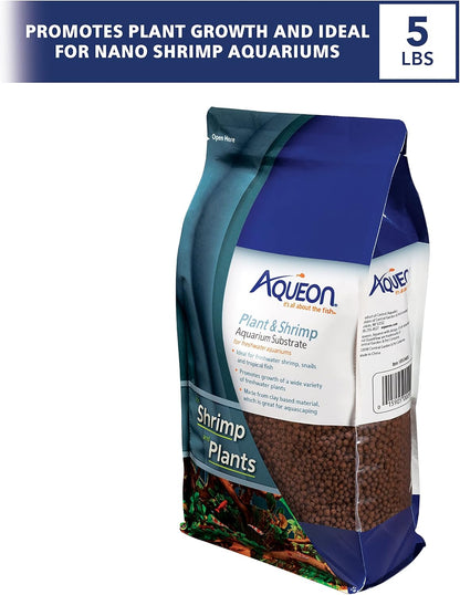 Aqueon Plant and Shrimp Aquarium Substrate, Aqua Soil for Fish Tanks, 5 Pounds