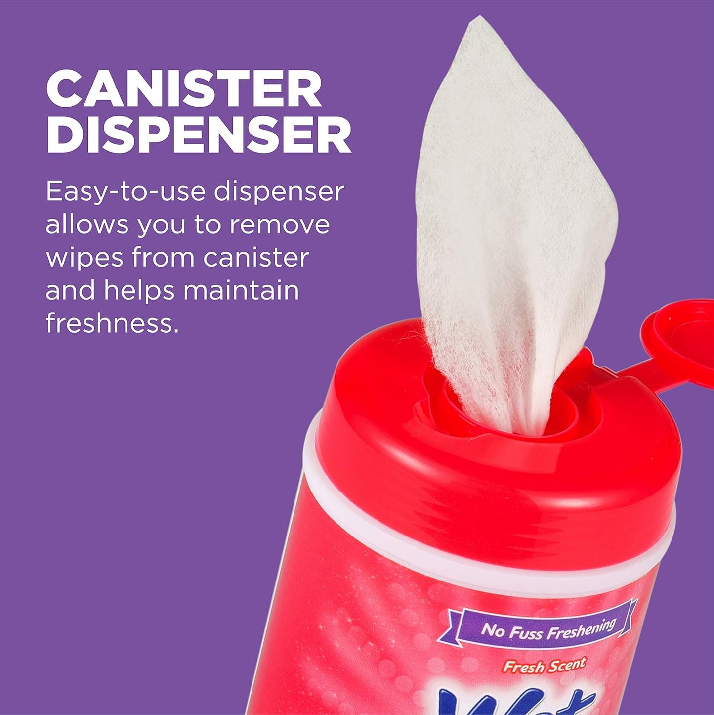 Wet Ones for Pets Freshening Multipurpose Wipes for Cats with Aloe Vera, Fresh Scent - Easy to Use Cat Cleaning Wipes for Pet Grooming in Canister, 50 Count