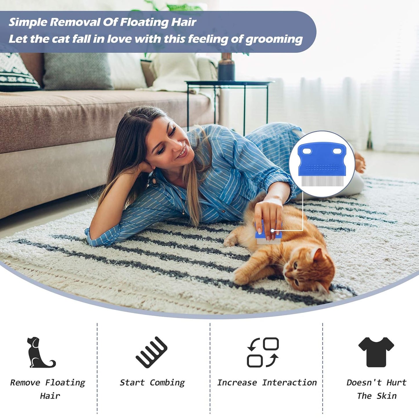 20 Pieces Tear Stain Remover Comb Dog Flea Comb Pet Grooming Stainless Steel Teeth with Plastic Handle for Medium and Small Dogs Cats Removing Flea Dandruff Flakes and Stains