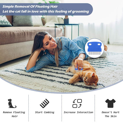 20 Pieces Tear Stain Remover Comb Dog Flea Comb Pet Grooming Stainless Steel Teeth with Plastic Handle for Medium and Small Dogs Cats Removing Flea Dandruff Flakes and Stains