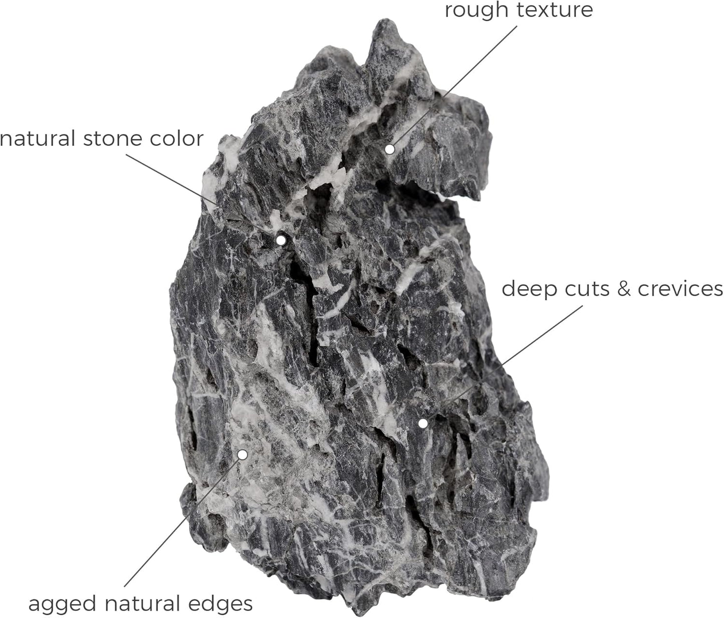 6-8 Inches Natural Seiryu Stone 6 PCS Aquarium Rocks for Aquascaping, Aquarium Landscaping, Terrariums, Fish Tank Decoration, Vivariums, Paludarium, Reptile and Amphibian Enclosures