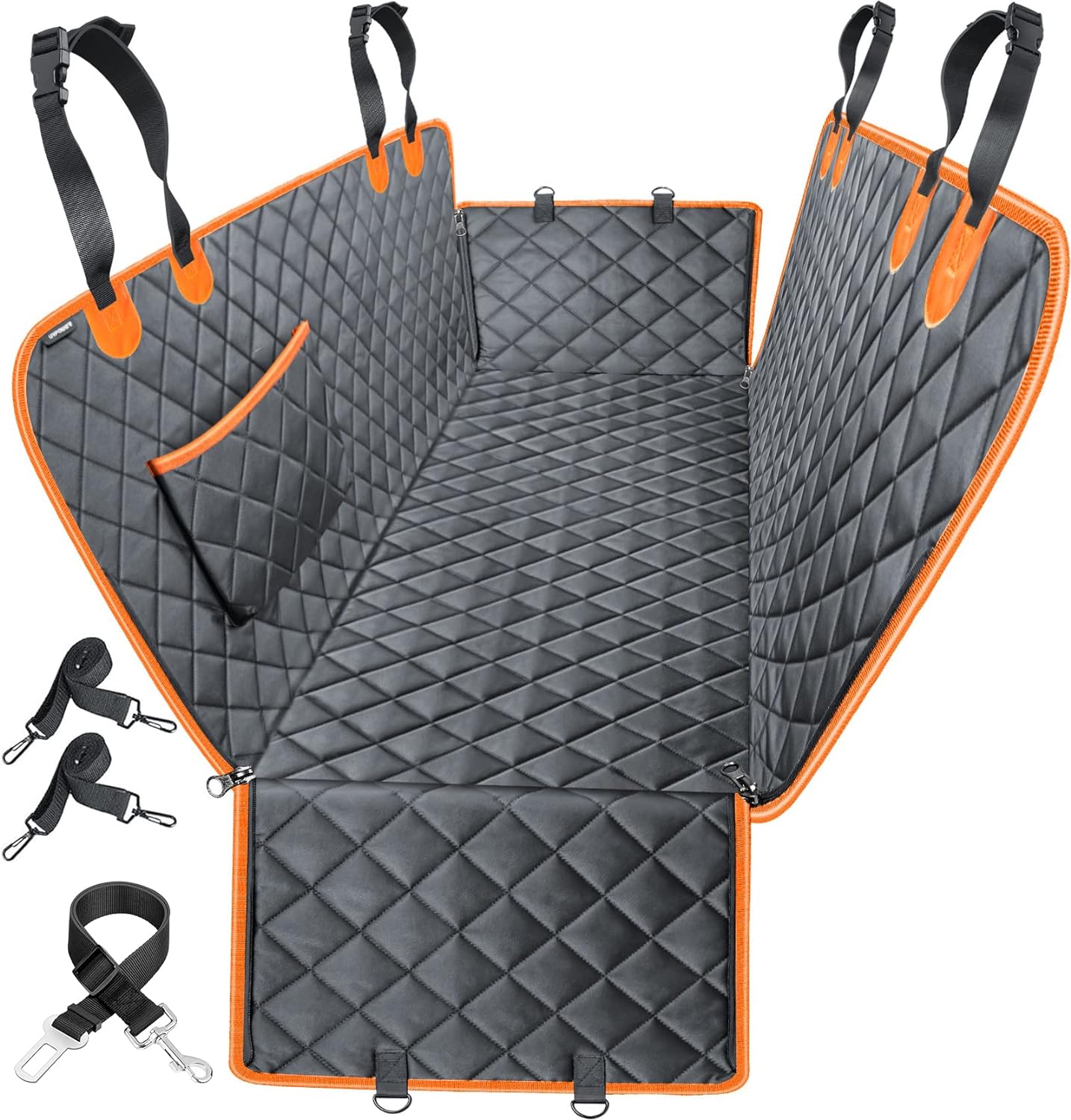 URPOWER Dog Car Seat Cover for Pets 100% Waterproof Hammock 600D Heavy Duty Scratch Proof Nonslip Durable Soft Pet Back Seat Covers for Cars Trucks and SUVs