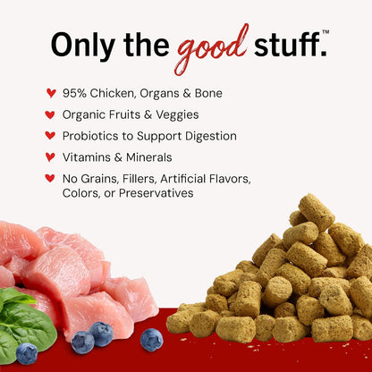 Stella & Chewy's Freeze-Dried Raw Chicken Meal Mixers- Dog Food Topper and Mixer - Made with 95% Cage-Free Chicken, Organs & Bone - Perfect for Picky Eaters - Grain-Free - 3.5oz
