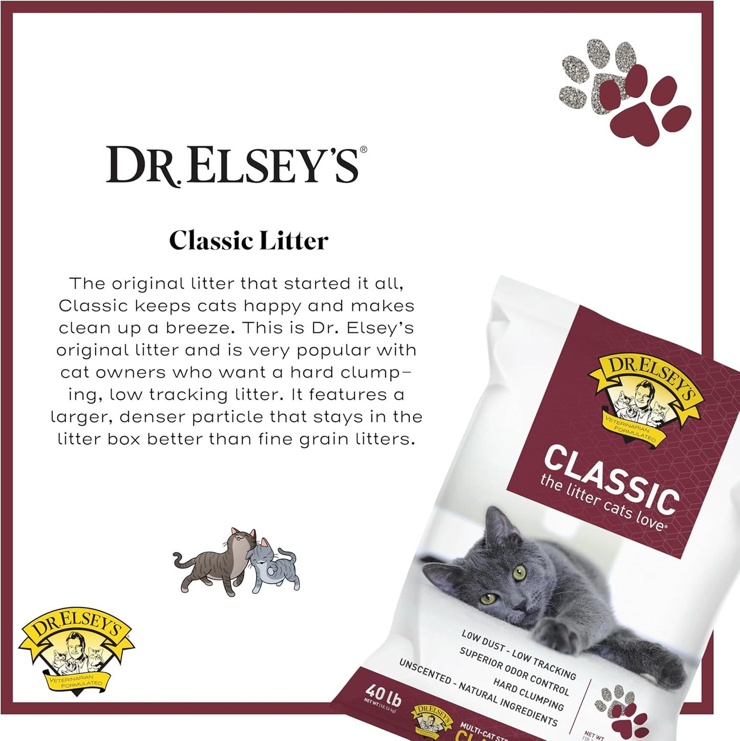 Precious Cat Classic Premium Clumping Cat Litter, 40 lb Bag