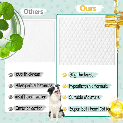 20 PCS Pet Cleaning and Deodorizing Bathing Grooming Glove Wipes for Dogs and Cats, Extra Thick Nourish Fur No-Rinse Grooming Wipes for Daily Care and Travel, Hypoallergenic