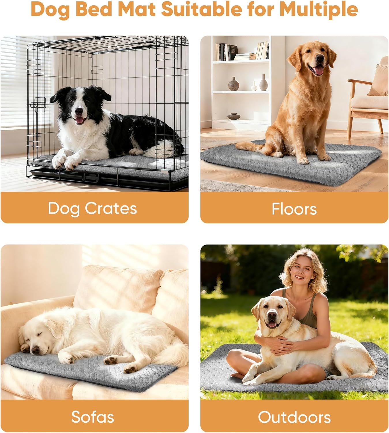 Petbobi Dog Stroller and Plush Mat Bundle for Medium & Large Dogs