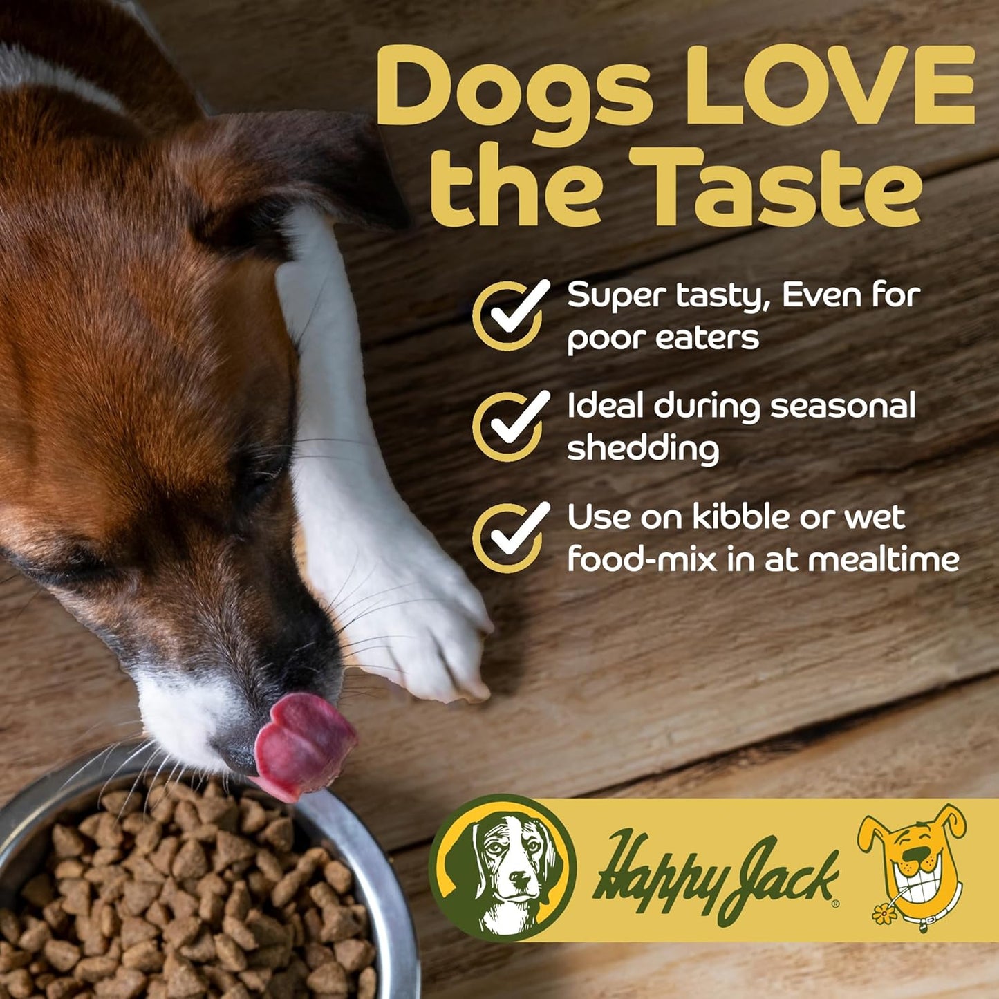 Happy Jack Cod Liver Fish Oil for Dogs Skin and Coat Supplement, Brain, Eyes, Bones, Hip, Joint, Heart & Immune System Health, Energy Booster (16 oz), Omega 3 with EPA & DHA, Vitamin A & D