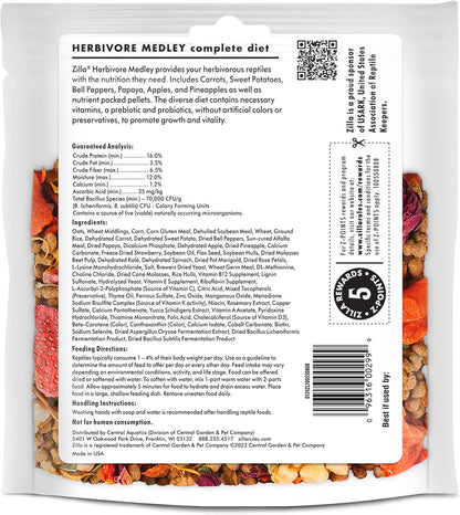 Zilla Pet Reptile Herbivore Food Medley Diet, 4 oz (Pack of 2)