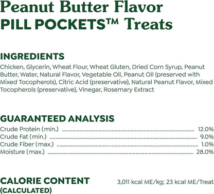Greenies Pill Pockets for Dogs Large Size, Soft Dog Treats, with Real Peanut Butter, 15.8 oz. Pouch (60 Treats)