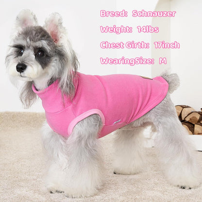 XPUDAC 4 Pack Dog Sweaters Turtleneck Dog Clothes for Small Medium Large Dogs Boy Girl Warm Puppy Vest Shirt Winter Pullover Pet Sweatshirt Outfits, Pink, XL