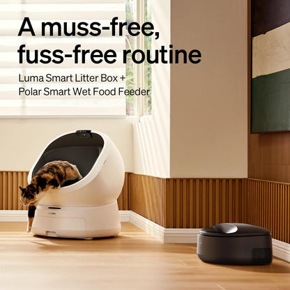 Bundle of PETLIBRO Luma Automatic Cat Litter Box AI Waste Analysis+ PETLIBRO Automatic Cat Feeder Wet Food with Stainless Steel Bowl, Refrigerated Feeder, App-Controlled Easy to Clean