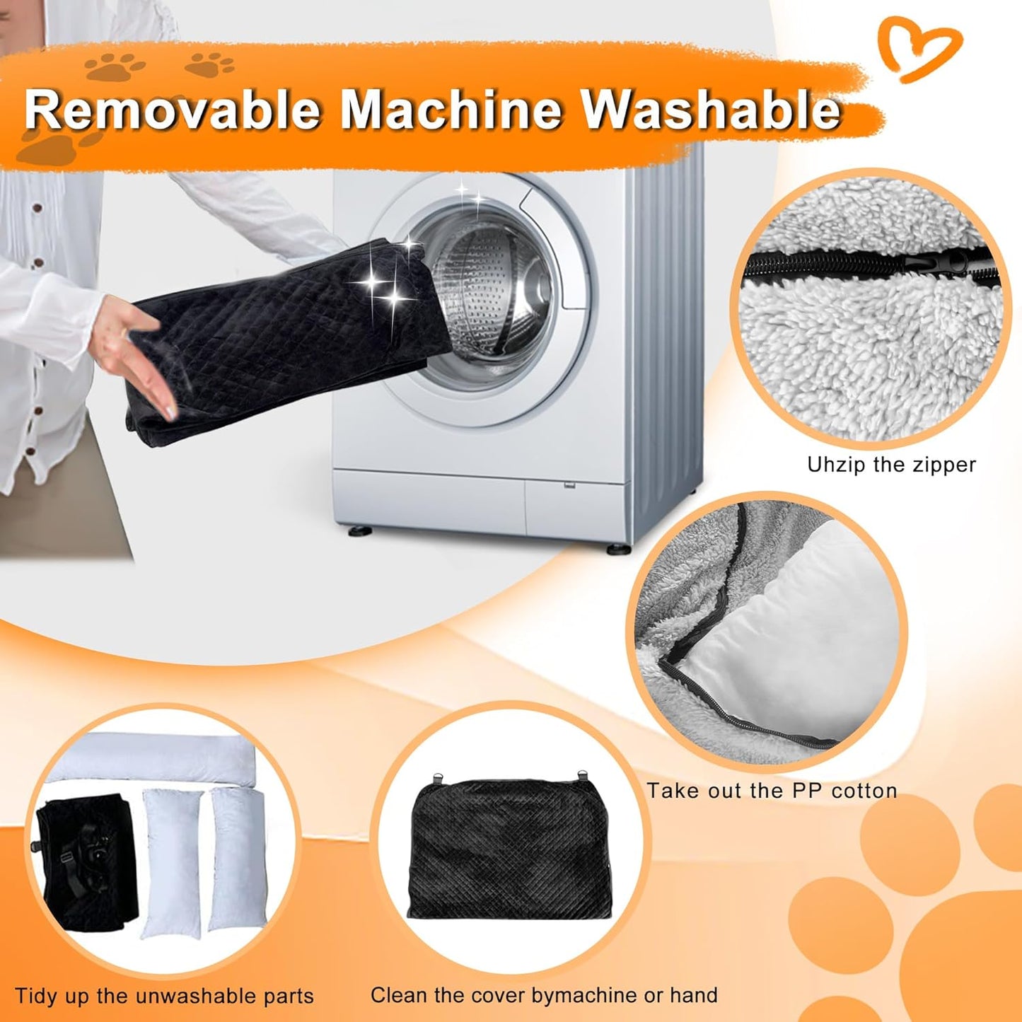 Large Dog Car Seat, Detachable Washable Car Dog Bed for Large/Medium or 2 Small Dogs, Soft Fabric and Non-Slip Base Covers for Cars Back Seat, Travel Pet Seat Covers Backseat