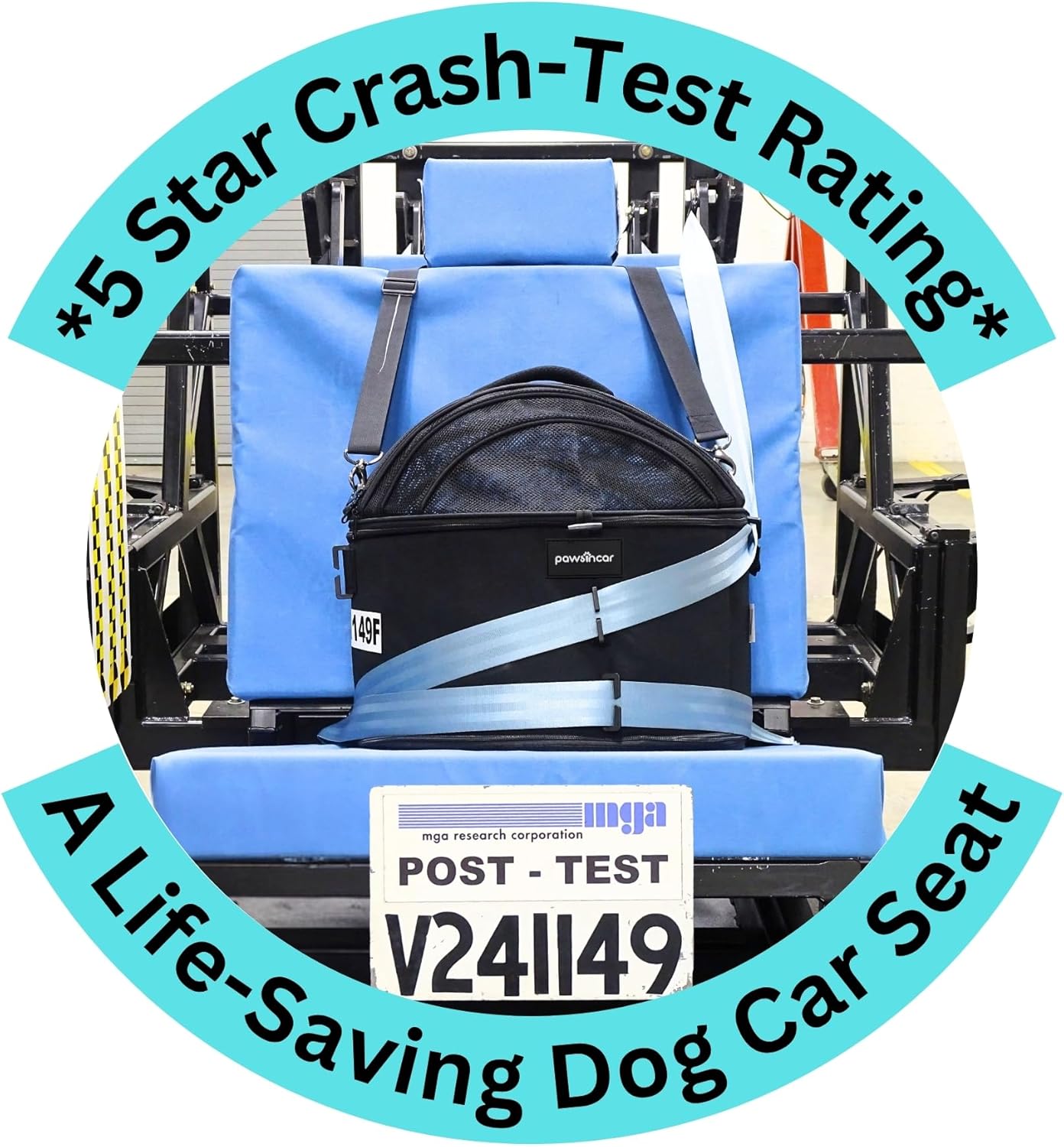 Crash-Tested Dog Car Carrier (Test with FMVSS 213b - 5 Star Safety Rated by CPS) | 3-in-1 Small Dog Car Seat, Portable Pet Carrier, Enclosed Cat Bed & Carseat | Best for Safe Travel (Up to 15lbs)