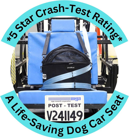 Crash-Tested Dog Car Carrier (Test with FMVSS 213b - 5 Star Safety Rated by CPS) | 3-in-1 Small Dog Car Seat, Portable Pet Carrier, Enclosed Cat Bed & Carseat | Best for Safe Travel (Up to 15lbs)