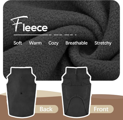 Dog Winter Colthes for Small Medium Large Dogs, Pullover Warm Fleece Vest Sweatshirt, Plaid Thermal Doggy Sweater, Stretchy Puppy Cold Weather Coats