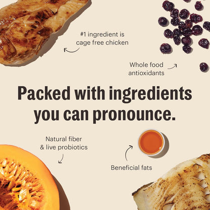 The Honest Kitchen Whole Food Clusters Grain Free Chicken & Fish Dry Cat Food, 1 lb Trial Pouch