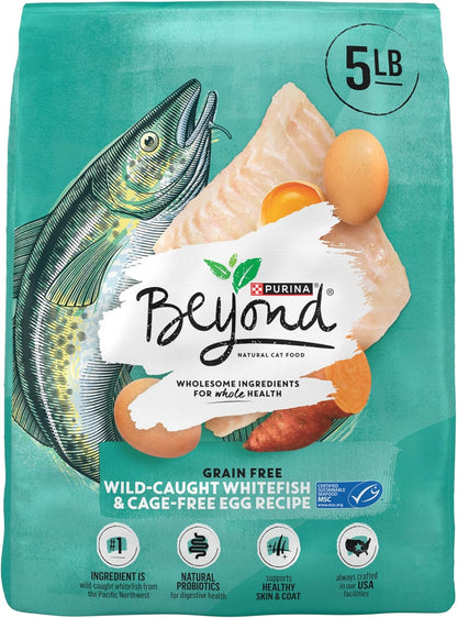 Purina Beyond Grain Free, Natural Dry Cat Food, Simply Grain Free Wild Caught Whitefish & Cage Free Egg Recipe - 5 lb. Bag