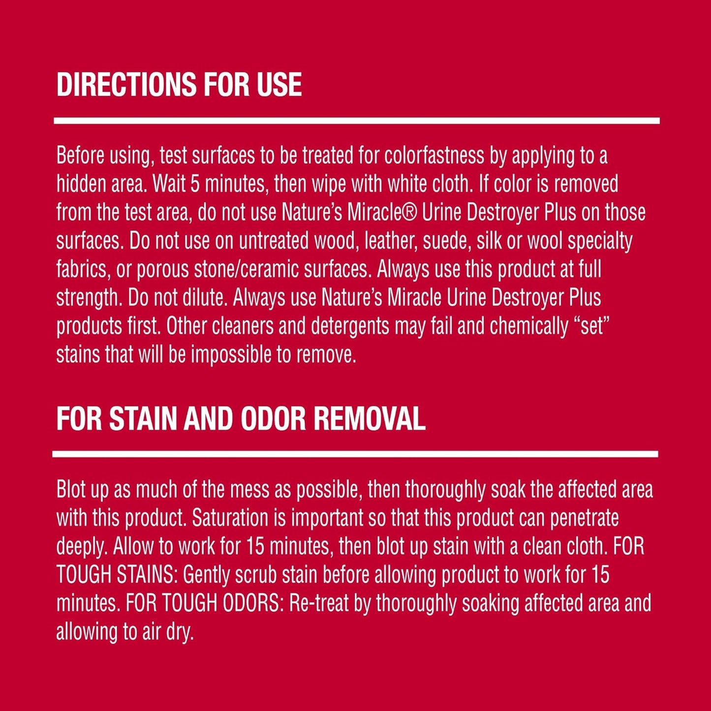 Nature's Miracle Urine Destroyer Plus for Cats, Enzymatic Formula for Severe Cat Urine Stains, 1 Gal