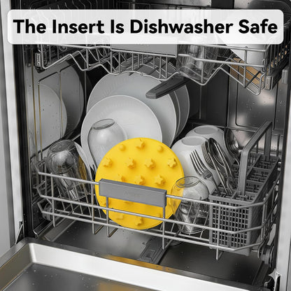 Slow Feeder Insert for Cat Dog Bowls, Anti-Choking Silicone with Strong Suction Cups, Fits Most Cat Bowls, Ideal for Puppy Small Medium Breeds (Blue)