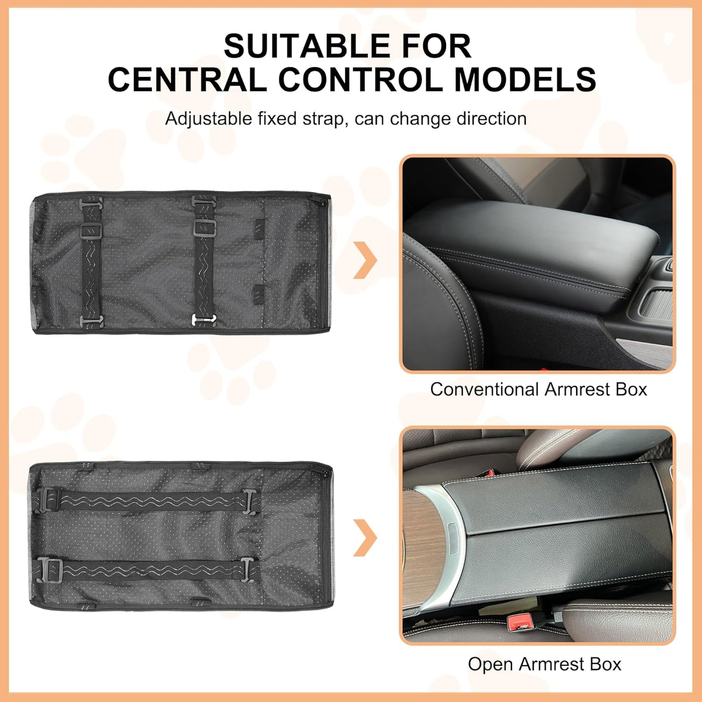 Center Console Dog Car Seat for Small Dogs, Dog Booster Seat with Upgraded Safety Tethers, Detachable Washable Pet Car Seat Travel Bed Under 25lbs(Grey)