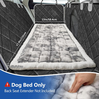 Thickened Dog Bed for Car Back Seat, Upgraded Bottom Non-Slip，Fits Hard Bottom car seat Cover for Dogs, Premium Mixed Color ，Dog Car Seat Cover