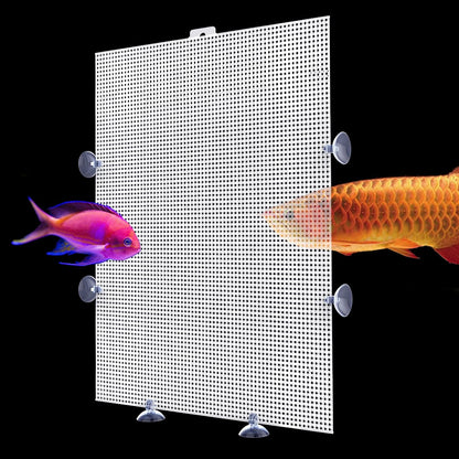2PCS Fish Tank Divider Aquarium Dividers Fish Clear Plastic Tank Separator with Suction Cups DIY Designed Adjustable Isolation Board Reusable Partition Grid for Separating Fishes 13 x 10 Inch