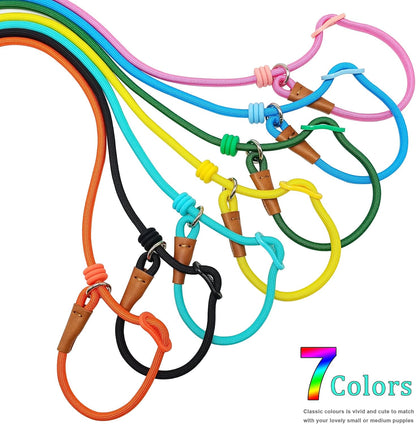 6ft Small Dog Training Leash, 1/4 inch (Black + Pink)