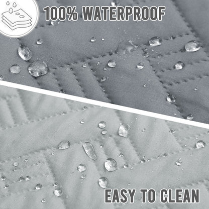 Dog Bed Cover for Pets Blankets Rug Pads for Couch Protection Waterproof Bed Covers Dog Blanket Furniture Protector Reusable Changing Pad (Dark Grey+Light Grey, 30x70)