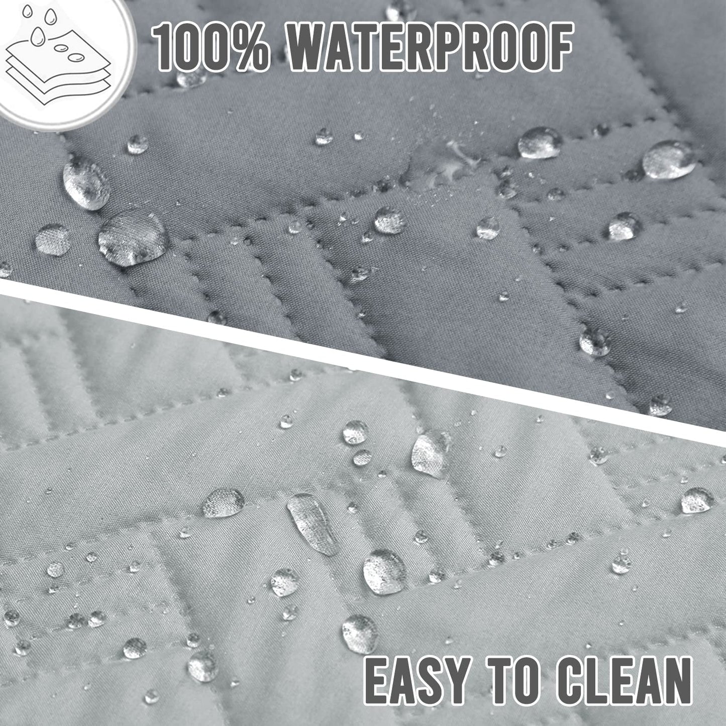 Dog Bed Cover for Pets Blankets Rug Pads for Couch Protection Waterproof Bed Covers Dog Blanket Furniture Protector Reusable Changing Pad (Dark Grey+Light Grey, 30x70)