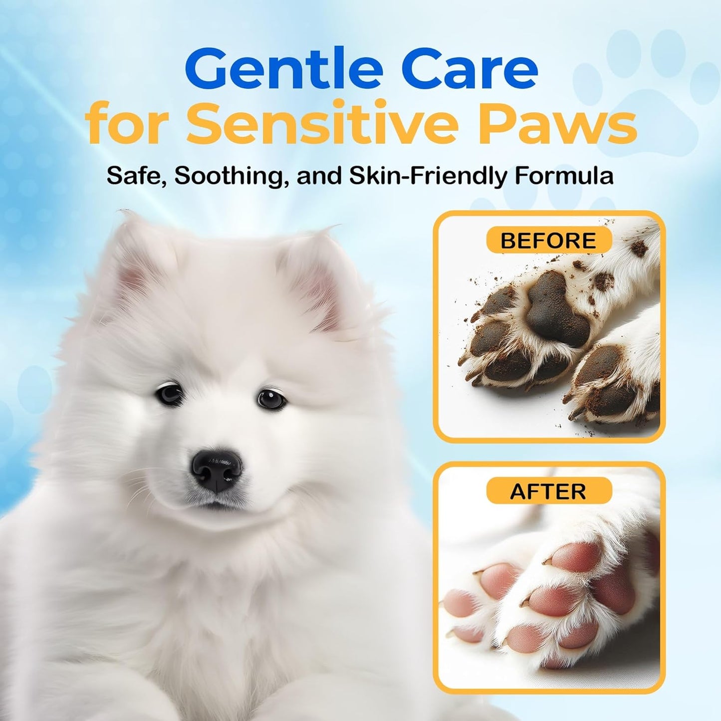 SONO Dog Wipes - Gentle Pet Wipes for Paws, Butt, Face & Body - Cleaning, Deodorizing, Puppy & Cat Friendly - Unscented, 100 Count