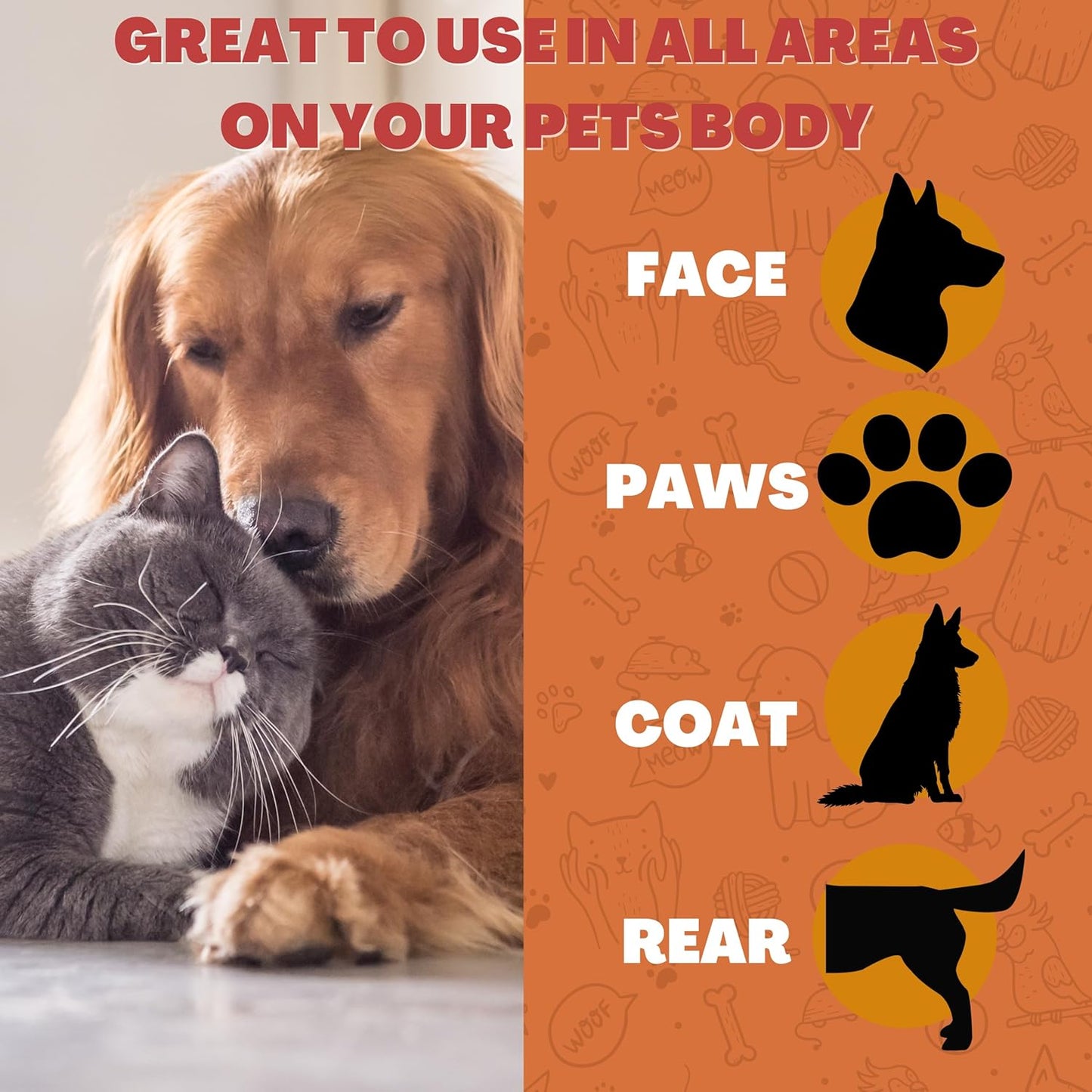 FurryFriends Pet Wipes | Mango | Hypo-allergenic | Alcohol Free| Deodorizing | Removes Loose Hair & Dirt | Incredibly Clean | 200 ct. 1 Pack