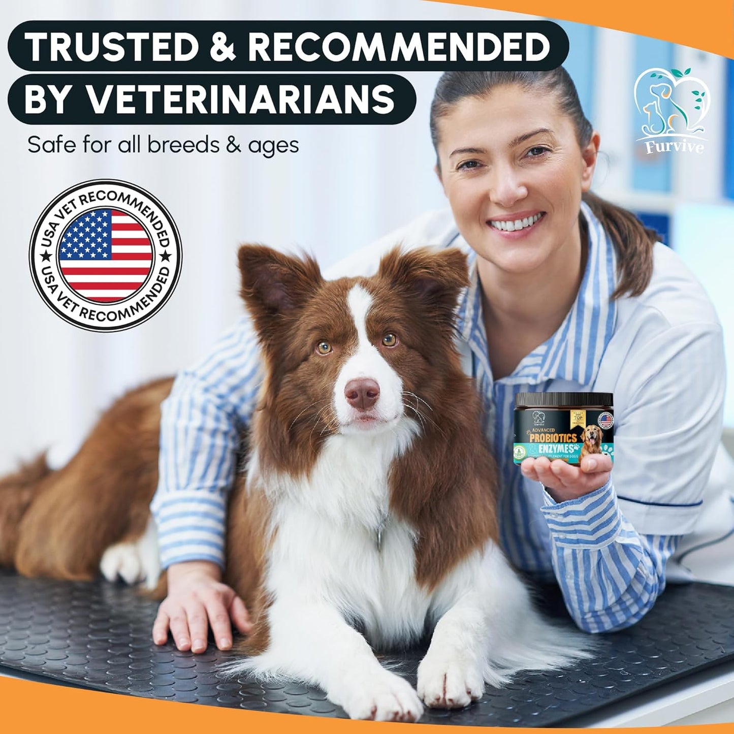 Dog Probiotics and Enzymes for Digestive Health, Gut Support, Gas & Seasonal Allergies – All Natural, Powerful Vet-Recommended Multi Strain Probiotics for Dogs – 60 Scoops