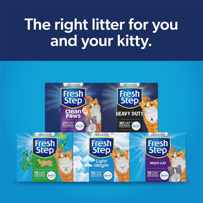 Fresh Step Clean Paws Cat Litter with Febreze Freshness, Advanced Multi Cat Low Tracking Clumping Litter, 37 lbs. (2 x 18.5 lb. Box)