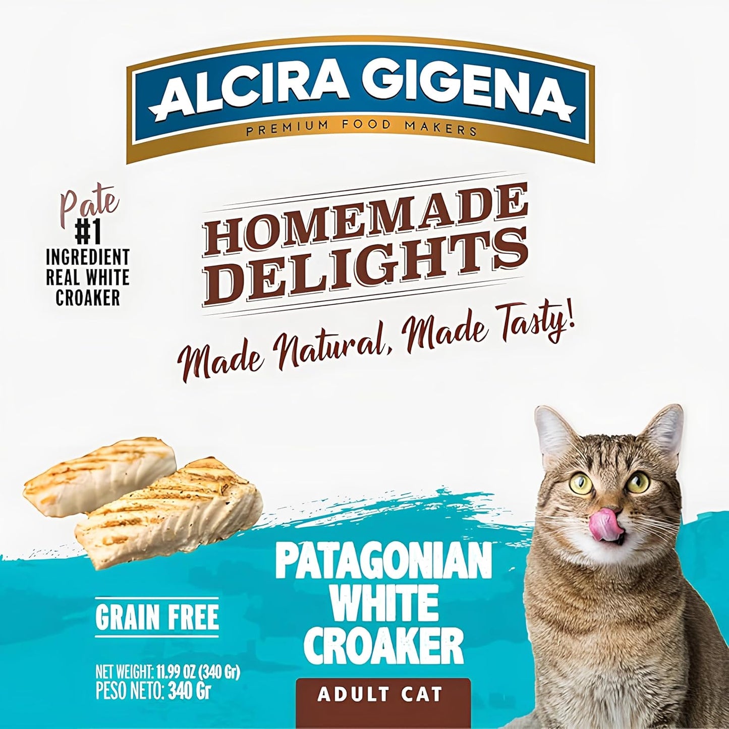 Wet Cat Food for Adult Cats, Patagonian White Croaker Recipe, High Protein Grain Free Canned Cat Food, Natural Balanced Nutrition, 11.99 oz Cans (Pack of 12)
