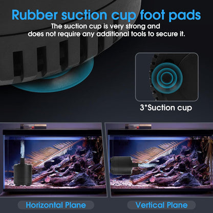 Aquarium submersible pump 109-724GPH, aquarium water pump, Adjustable water flow, Quiet operation,1 Nozzle,Suitable for fish tanks, ponds, aquariums, statues, hydroponic greens.