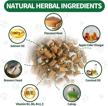 Flea & Tick Support for Cats, Fleas and Ticks Chews + Fleas and Ticks Drops Comfort Formula for Cat All Breeds & Ages