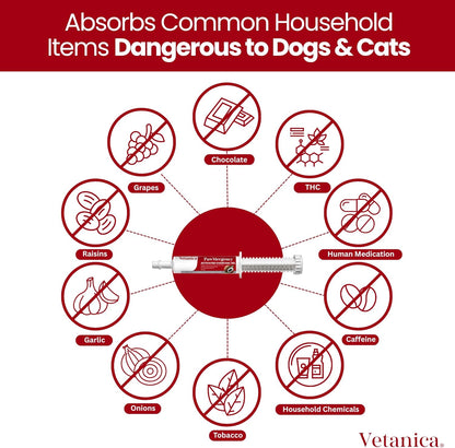 PawMergency – Activated Charcoal First Aid Kit Emergency Rescue 4 Pack for Dogs, Cats, Puppy & Pet Poison Kit, Camping Survival Remedy Essential, Oral Anti Diarrhea Digestive Absorb Toxins (30mL)