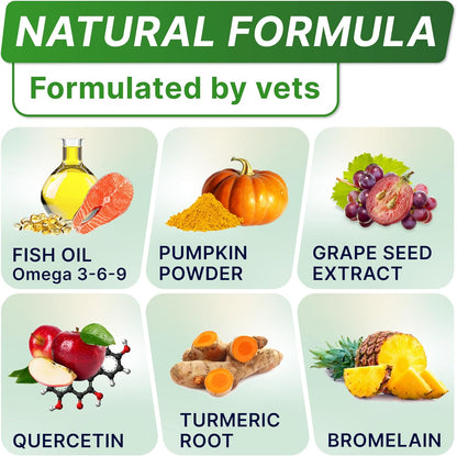 Allergy Relief + Probiotics Dogs Bundle - Itchy Skin Treatment + Digestive Enzymes - Omega 3 & Pumpkin + Prebiotics - Dogs Itching & Licking Treats + Improve Digestion - 240 Chews - Made in USA