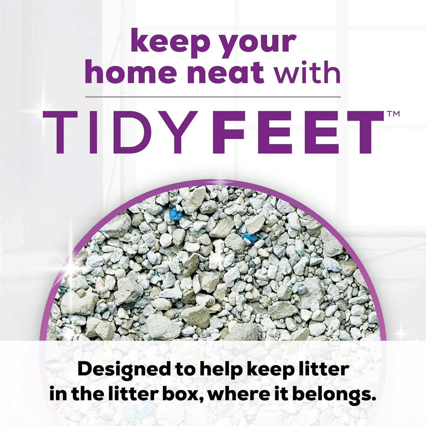 Purina Tidy Cats Tidy Feet Clumping Low Tracking Cat Litter With Odor Control – Clean Linen Scent - 22 lb. Box
