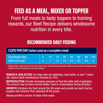 Muenster Freeze Dried Beef Bites - Complete Dog Food, Treat, Mixer or Topper (20oz) - Grain-Free