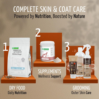 Tauro Pro Line Dog Leave in Conditioner Spray - Supports Pet Coat Regrowth - Cat & Dog Detangler Spray for Shedding, Matted Hair or Post-Surgery Care, Ideal for Doodle, Poodle (Derma Care 8.5 Fl Oz)