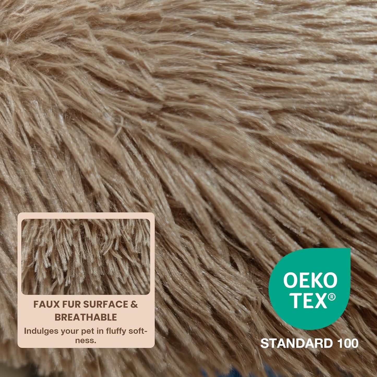 Calming Dog Bed Cat Bed + New Upgraded Double Roller Pet Hair Remover with Spray Function, Reusable Lint Roller