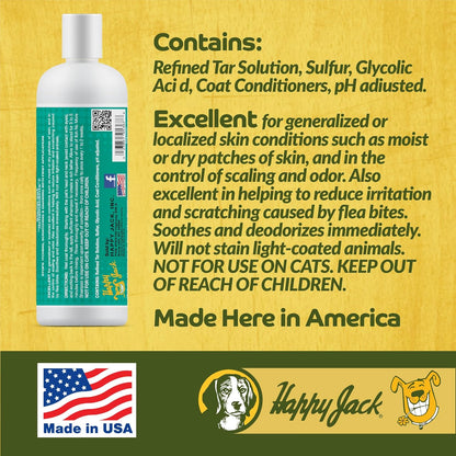 Happy Jack Itch No More Dog Itchy Skin Shampoo & Treatment (16 oz), Flea Bites, Allergies & Itch Relief, Stops Itching, Scratching & Gnawing on First Application for Healthy Dog Skin & Coat