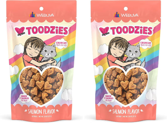 Weruva BFF Toodzies, Salmon Crunchy Cat Treats, 2oz Bag (Pack of 2)